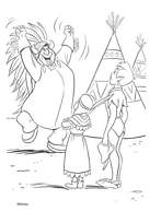 coloriage peter pan et les indiens